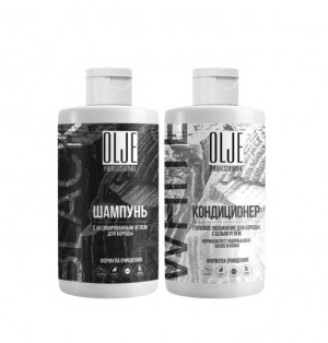 OLJE набор шампунь для волос и бороды 450 мл и кондиционер для волос и  бороды 450 мл