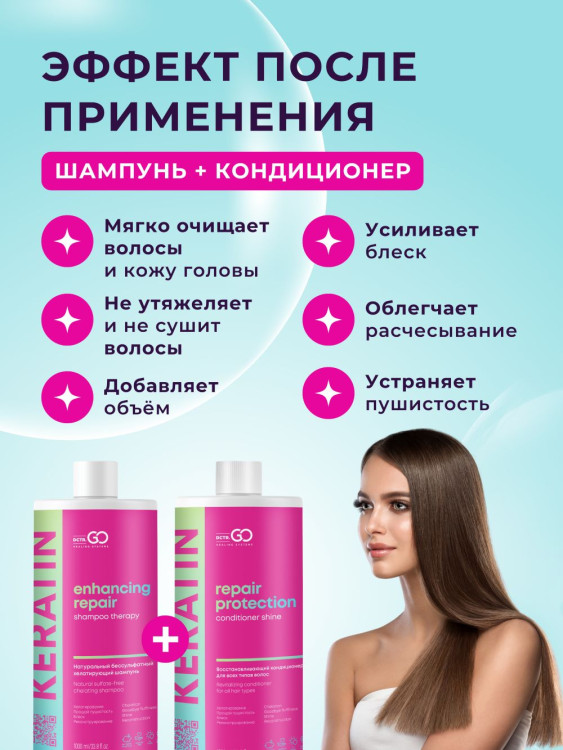 Dctr.Go.Набор хелатирующий шампунь и кондиционер кератин 1000 мл+1000 мл в Москве Dctr.Go.Набор хелатирующий шампунь и кондиционер кератин 1000 мл+1000 мл в Москве